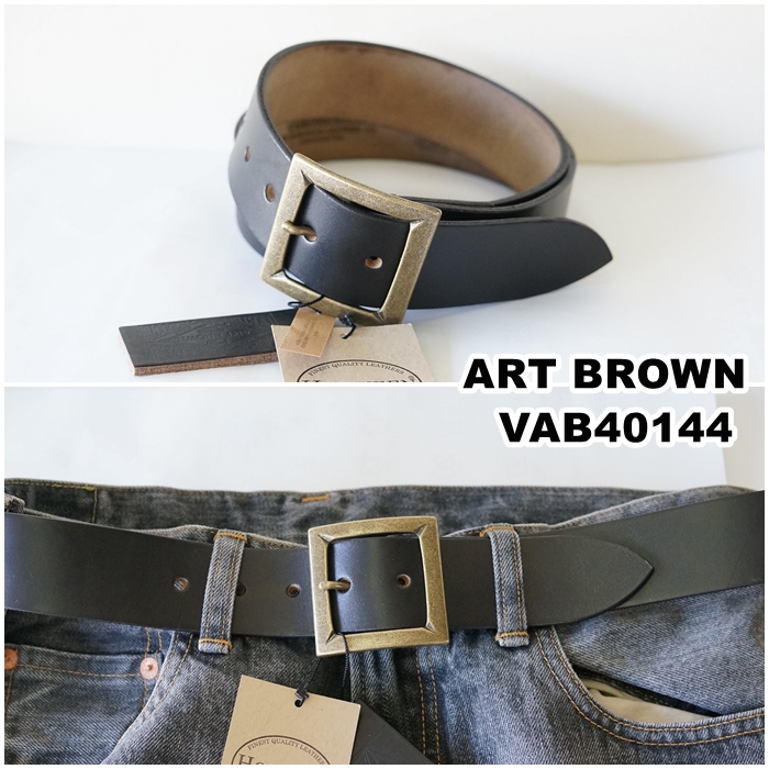 ARTBROWN(アートブラウン)メンズ レザーベルト 40144 本革 クロム