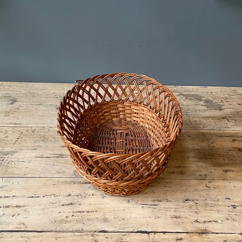籐バスケット 籐かご アメリカビンテージ ⑤ | OGISHIMA COFFEE Antiques