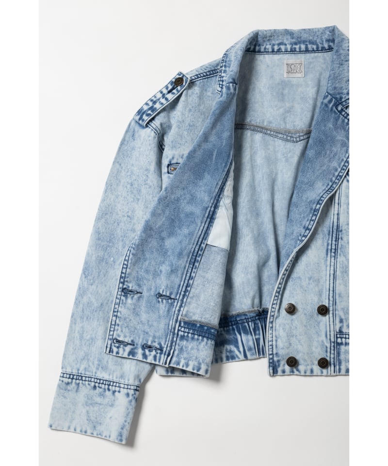 Denim biker jacket/ acid wash | Tostalgic Clothing