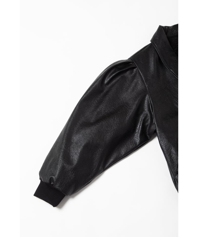 2way leather jacket / black | Tostalgic Clothing