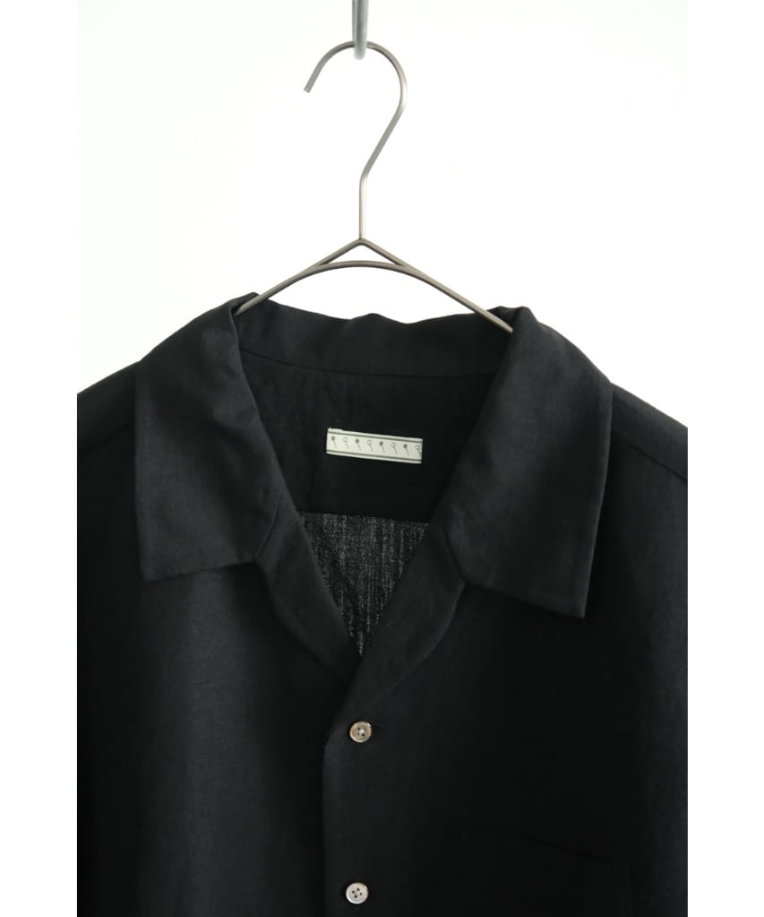Gorsch Wool Linen Wide Silhouette Open Collar S