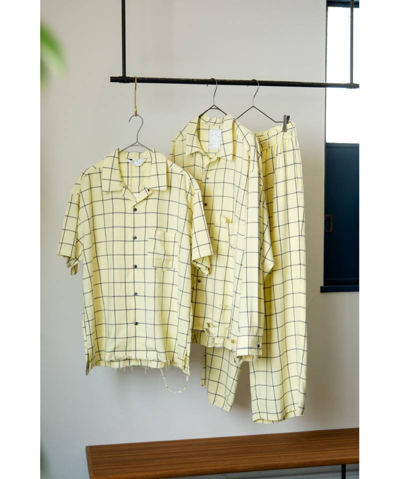 ANCELLM RAYON CHECK OPEN COLLAR SS SHIRT | Must