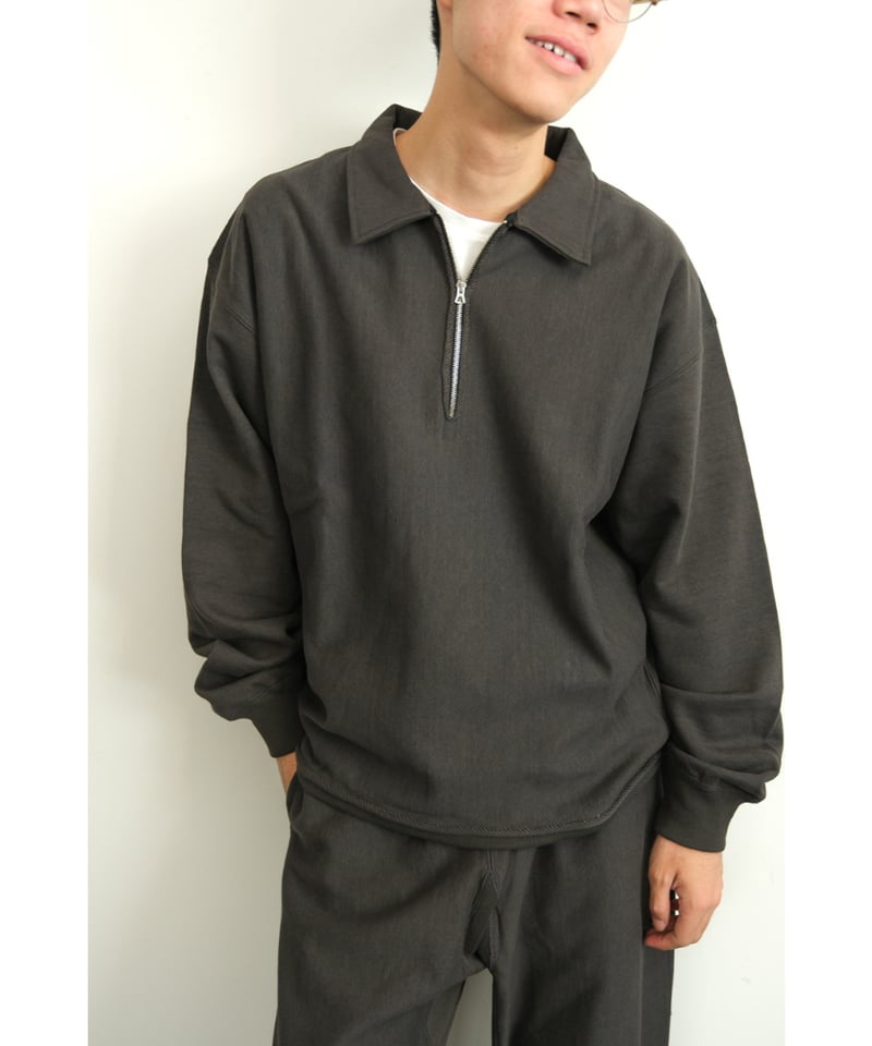 ULTERIOR FADED SILKY TERRY RW HALF ZIP P/O | Mu