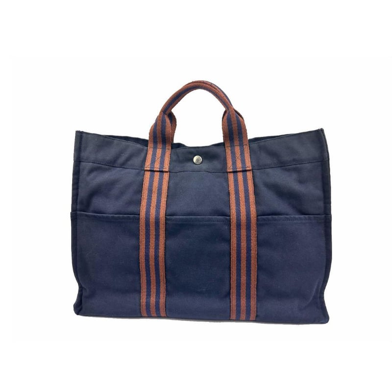 HERMES エルメス サックフールトゥMM ハンドバッグ キャンバス
