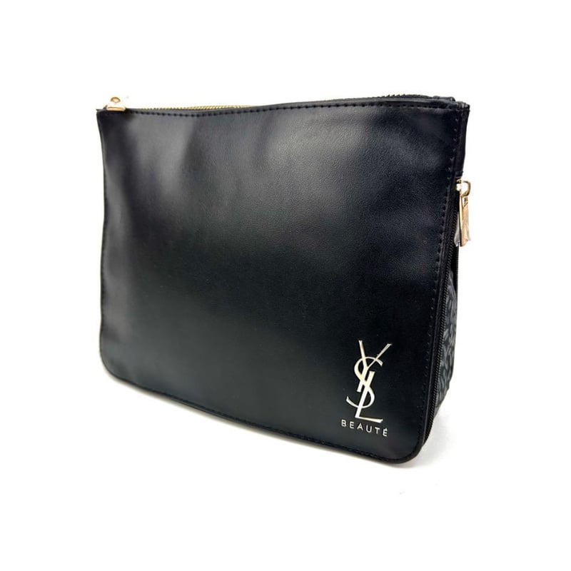 Yves Saint Laurent Beaut イヴサンローラン YSL 黒ポーチ レザー