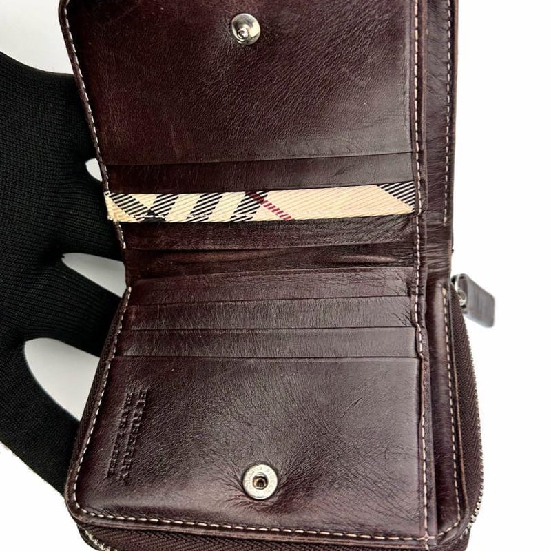 バーバリーブルーレーベル BURBERRY BLUE LABE 二つ折り財布 ノバ