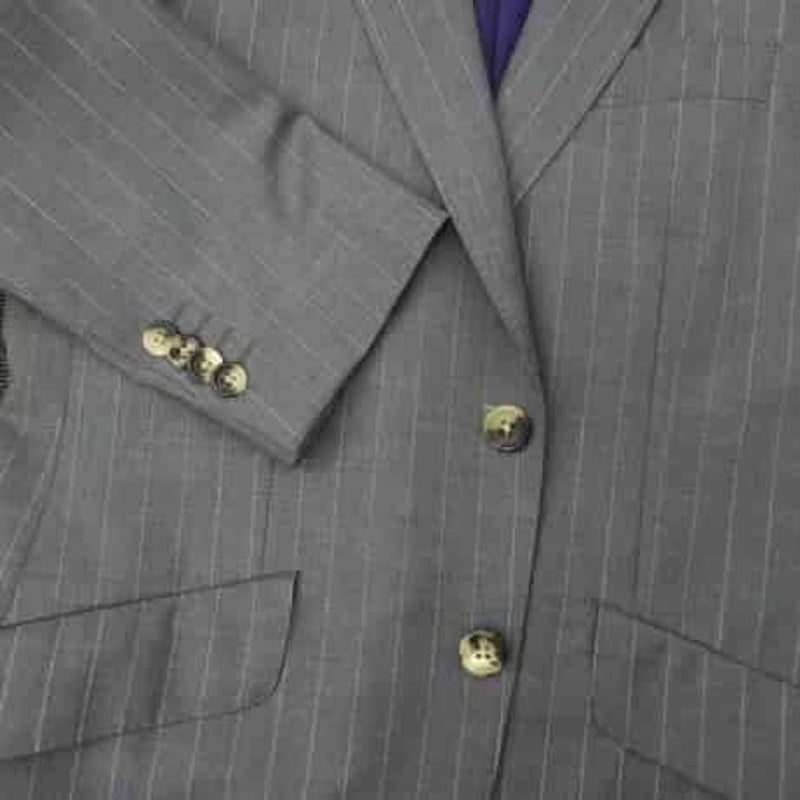 S15｜Paul Smith×ロロピアーナ 2Bグレーストライプスーツ(S) 定価99,000