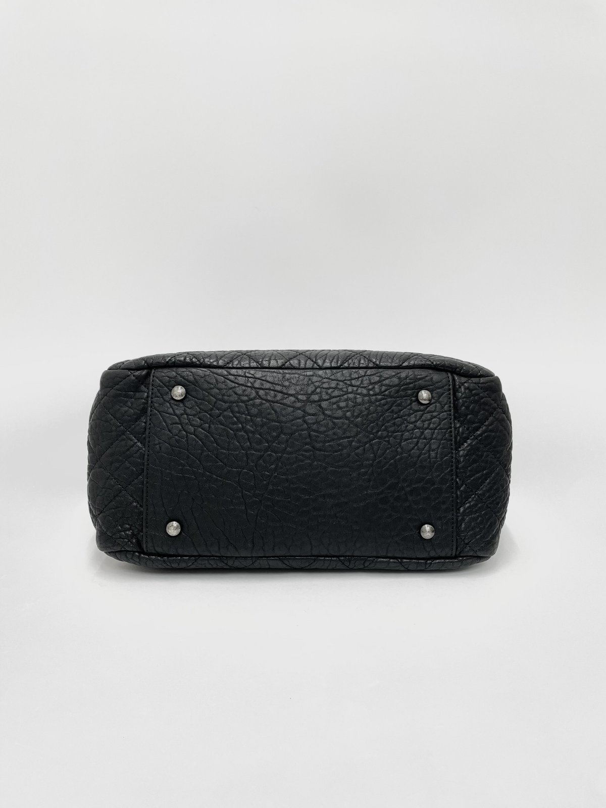 CHANEL レザー シワ加工 チェーンショルダー トートバッグ 21番台