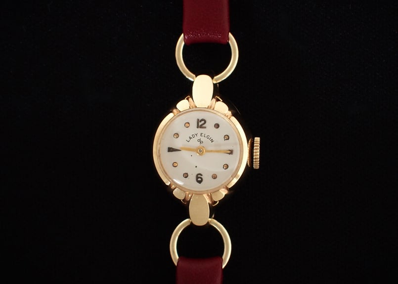 AN-67D レディーエルジン LADY ELGIN 手巻き K14YGケース BOX付き