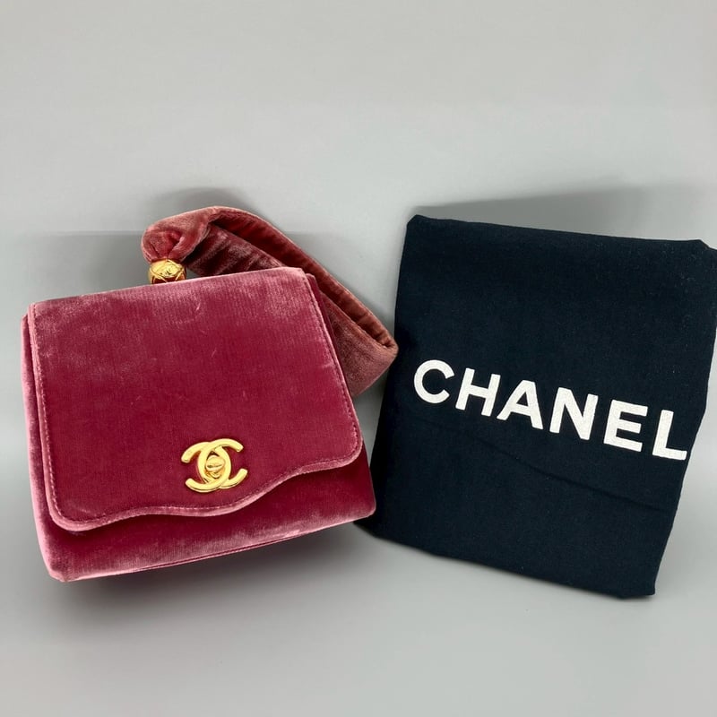 CHANEL (シャネル) ヴィンテージ ベロア ベルベット ターンロック ココ
