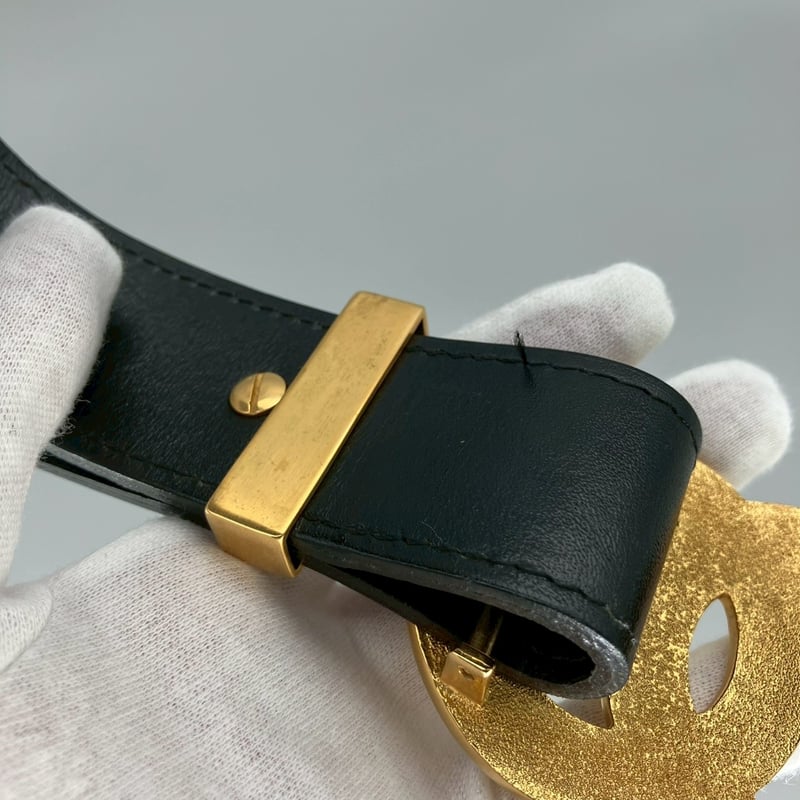 CHANEL (シャネル) ヴィンテージ デカココ ココマーク レザー ベルト