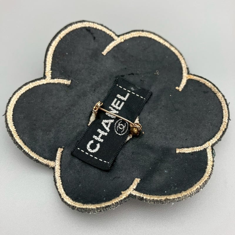 CHANEL (シャネル) ヴィンテージ ココマーク カメリア ブラック