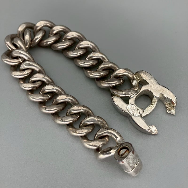 CHANEL (シャネル) ヴィンテージ ターンロック ココマーク シルバー