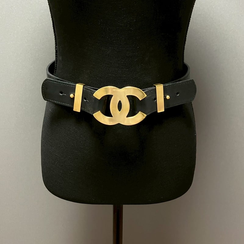 CHANEL (シャネル) ヴィンテージ デカココ ココマーク レザー ベルト