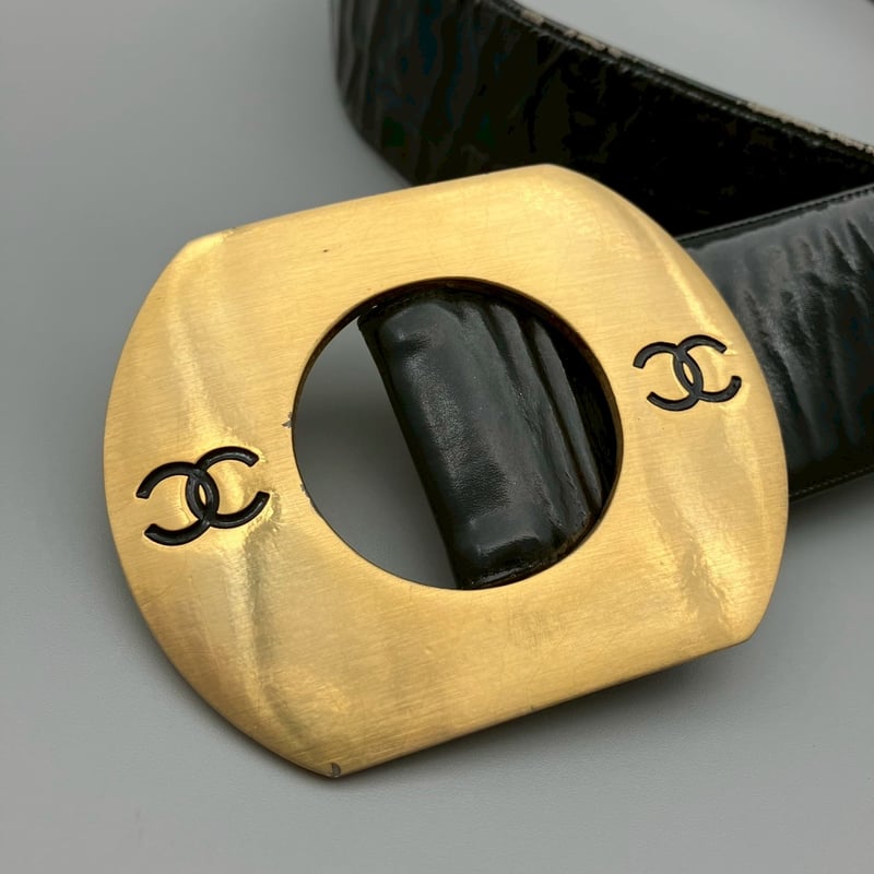 CHANEL (シャネル) ヴィンテージ ココマーク パテントレザー エナメル