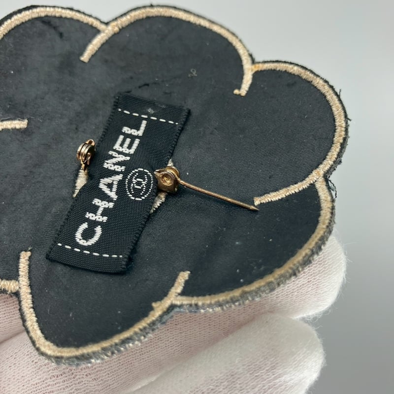 CHANEL (シャネル) ヴィンテージ ココマーク カメリア ブラック
