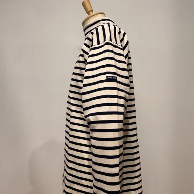 SAINT JAMES モックネックウェッソン( ECRU/MARINE) | weaver