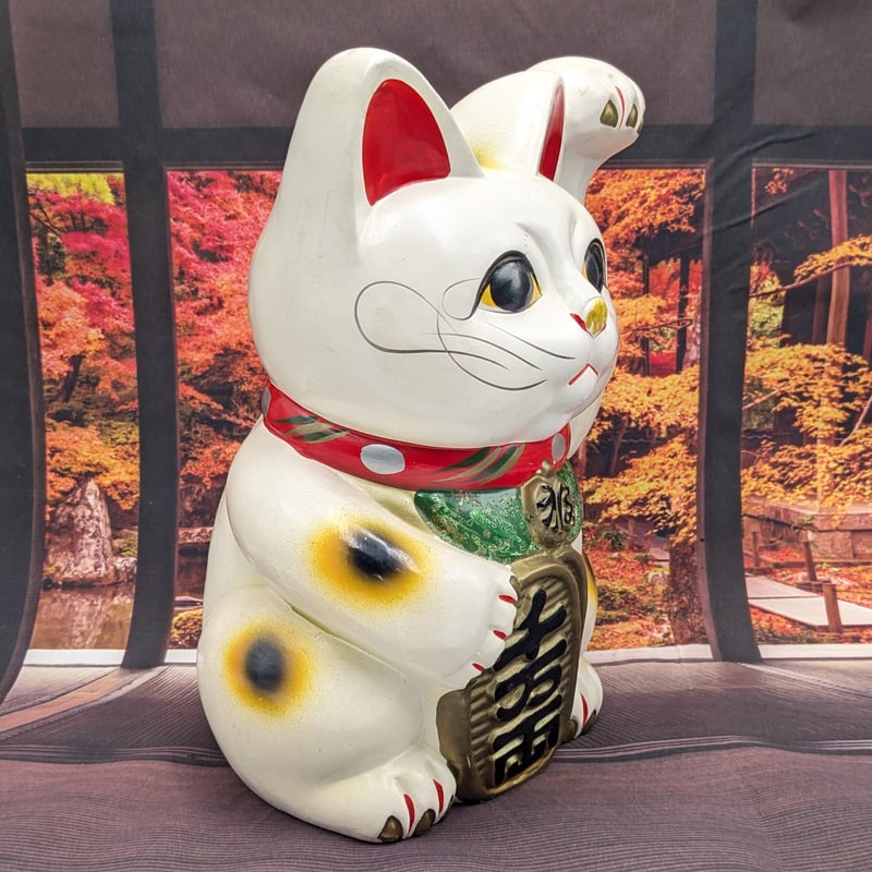 縁起物 昭和レトロ 招き猫 貯金箱 まねきねこ 置物 アンティーク 千万