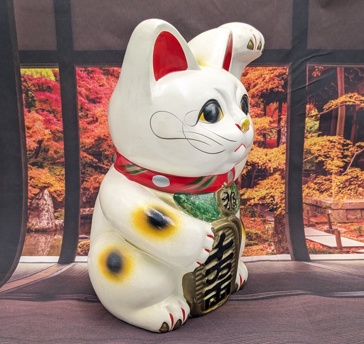 縁起物 昭和レトロ 招き猫 貯金箱 まねきねこ 置物 アンティーク 千万