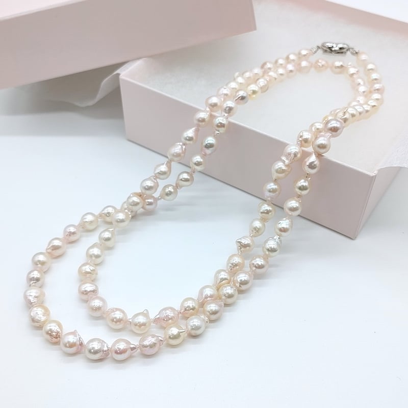 あこや真珠バロック ロングネックレス | KJM-pearl
