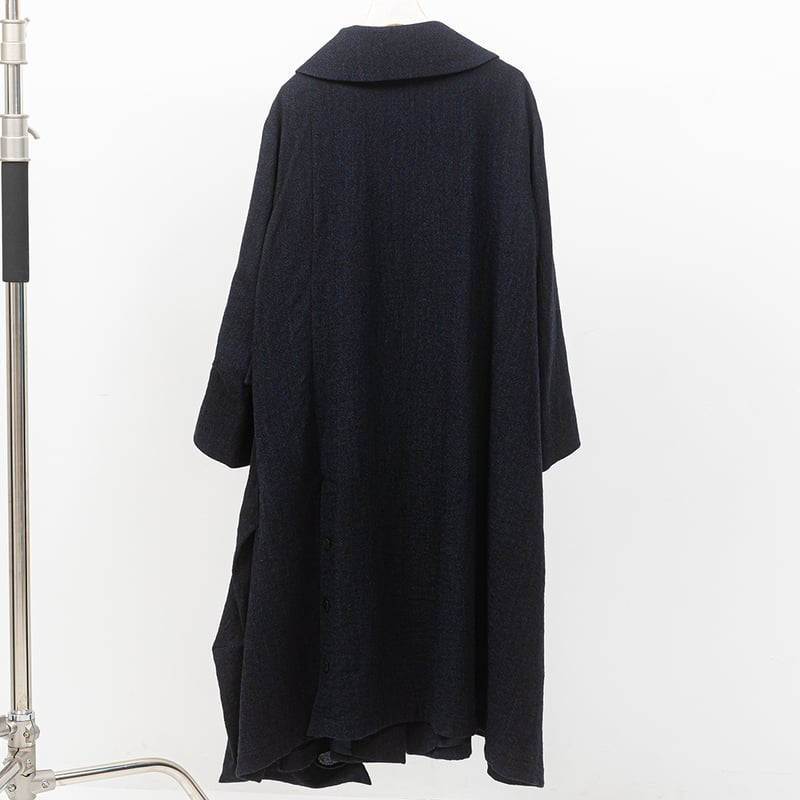 ままちゃん 慈雨 JIU デザインコート 黒 ロング 40 美品】慈雨 JIU