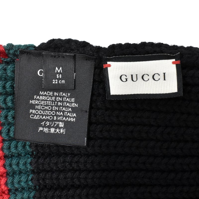 グッチ GUCCI 429753 4G206 1000 ニット キャップ 帽子 ニット帽 ウー