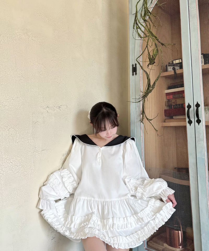 LW sailor collar frill blouse | Little World