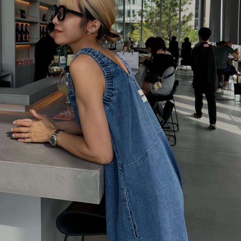 MOKA tag denim coveralls | MOKA