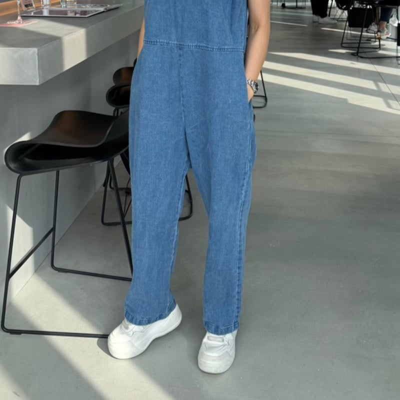 MOKA tag denim coveralls | MOKA