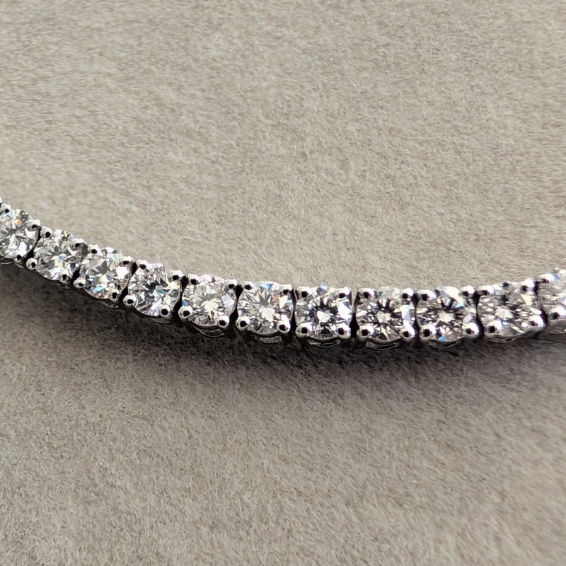現品あり】750 (K18WG) ダイヤモンド 2.95ct 17.7cm 2.1mm×78