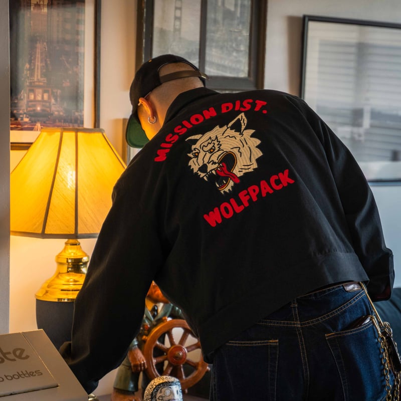 Black】MISSION DIST. WOLFPACK JACKET | NATIVE J