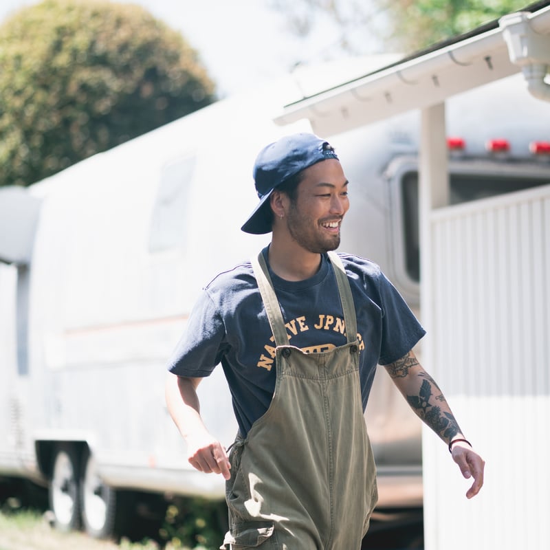 NJ College T-shirt (Navy) | NATIVE JAPANESE WEB