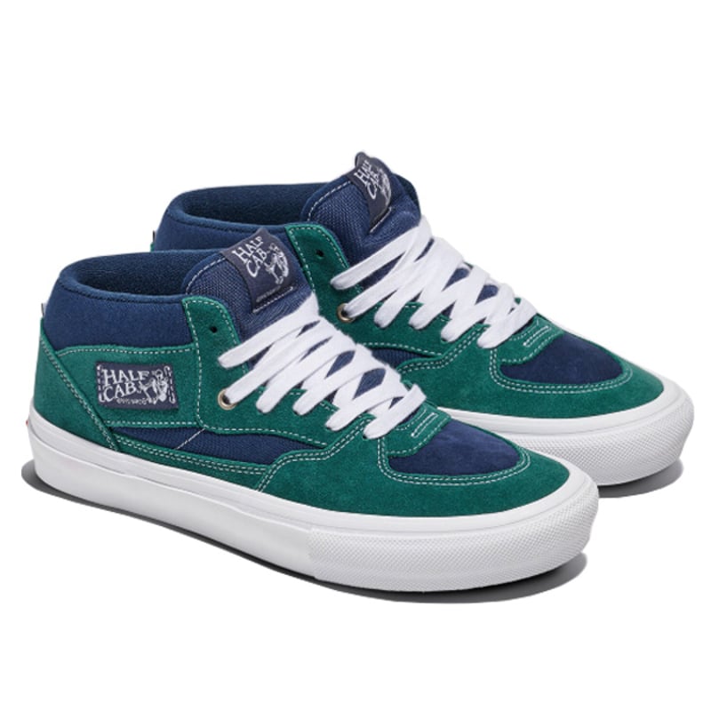 VANS スケートハーフキャブ バンズ スニーカー グリーンxネイビー