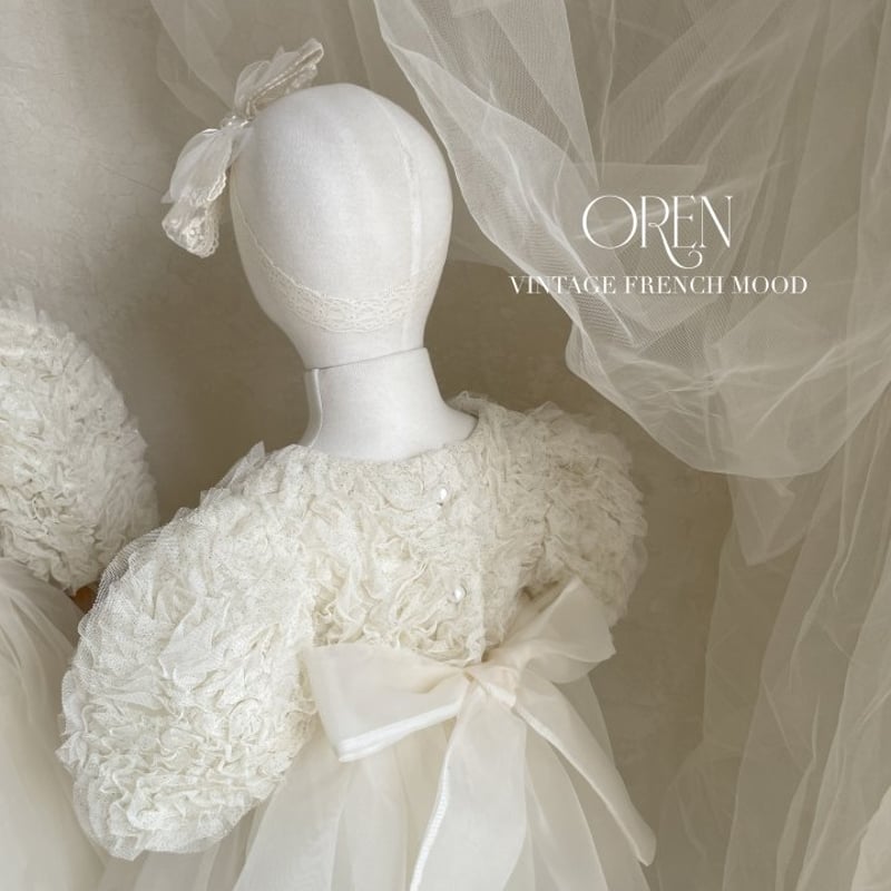 予約] Blooming rose pearl dress / OREN by Hibyeb