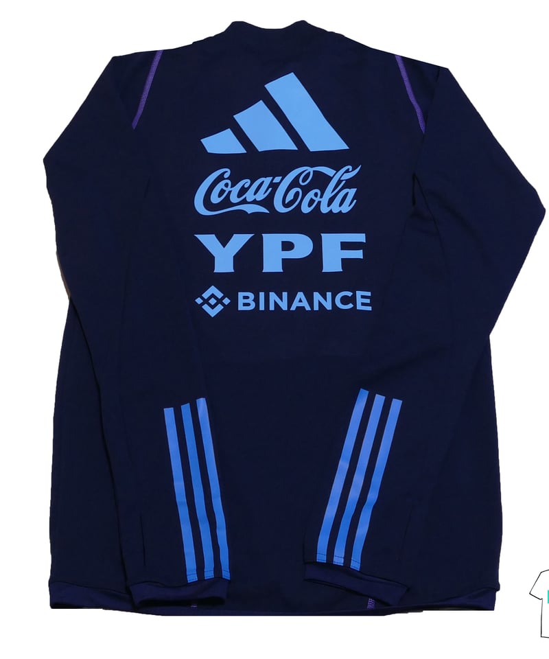 Adidas 2023 アルゼンチン代表黒トレーニングトップ 公式スポンサー