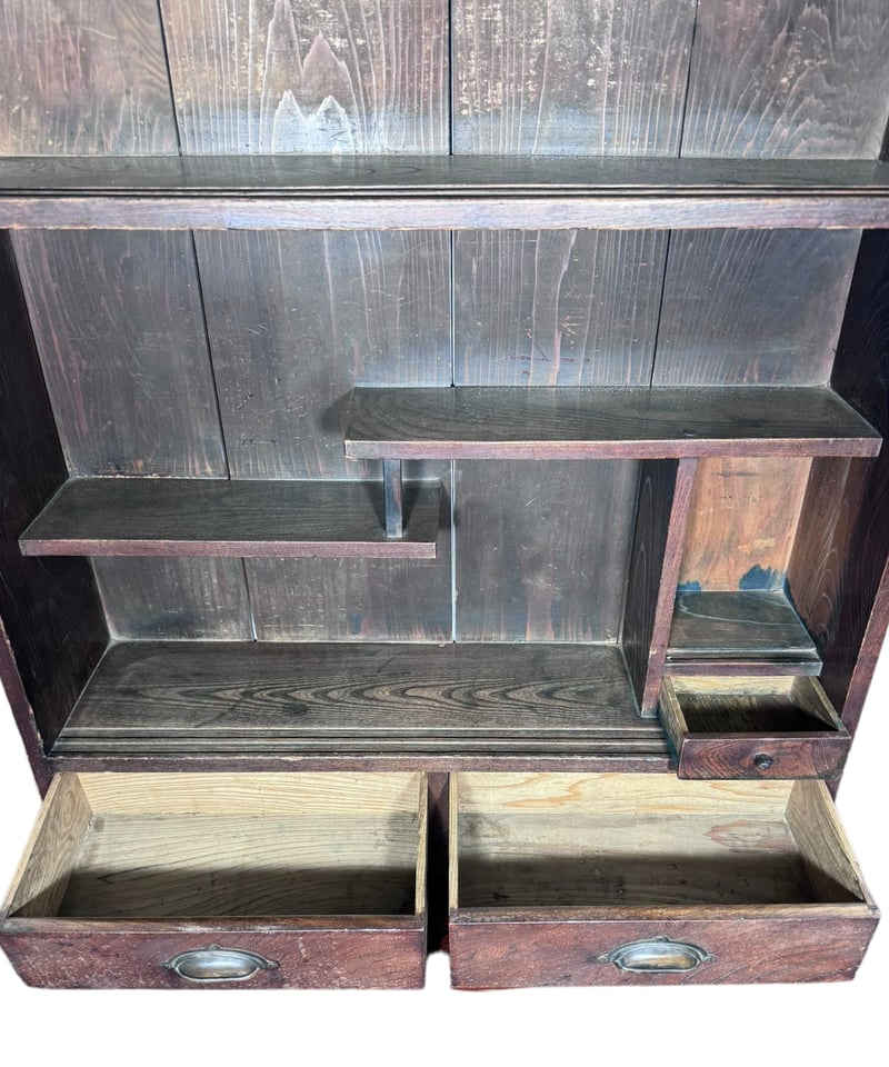 茶箪笥 和タンス 和風キャビネット 飾り棚 収納棚 木製 ラック 和家具