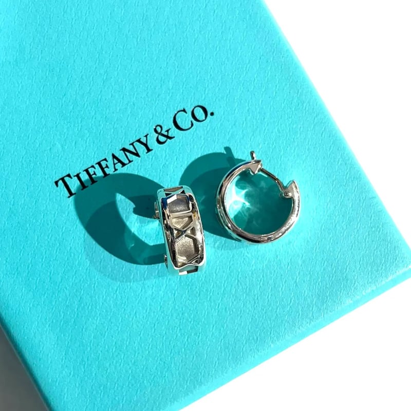 TIFFANY&CO.】1884 アトラス フープピアス／シルバー925／ローマ数字