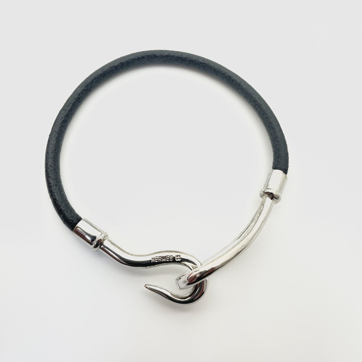 HERMES エルメス ジャンボ ブレスレット ブラック シルバー | ラクトク
