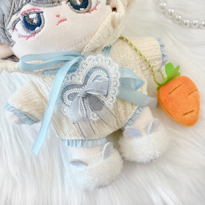 ぬい服】ぬいぐるみ用うさ耳着ぐるみ・ うさ耳シューズ・バッグセット