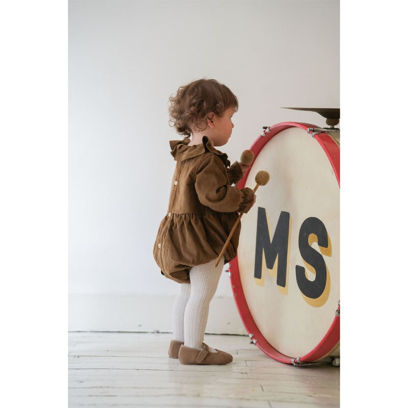 LOIR paris 】Romper NINE - Brown Velvet（12M,18