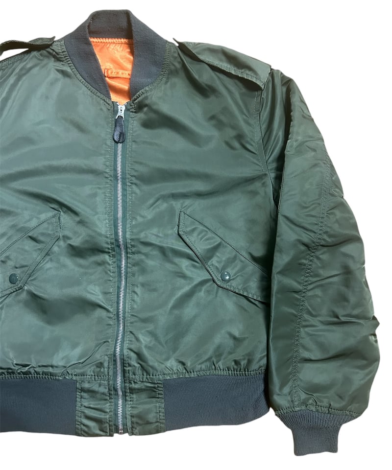 80-90's USA製 ALPHA MA-1 フライトジャケット M セージグリーン | S