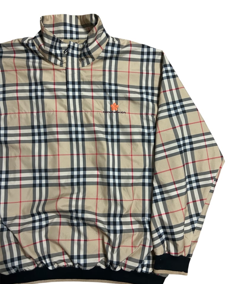 BURBERRY GOLF ノバチェック総柄 プルオーバーナイロンジャケット
