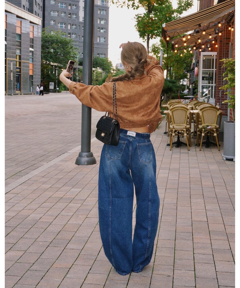 再入荷】barrel leg wide denim / vintage blue | Nalm.