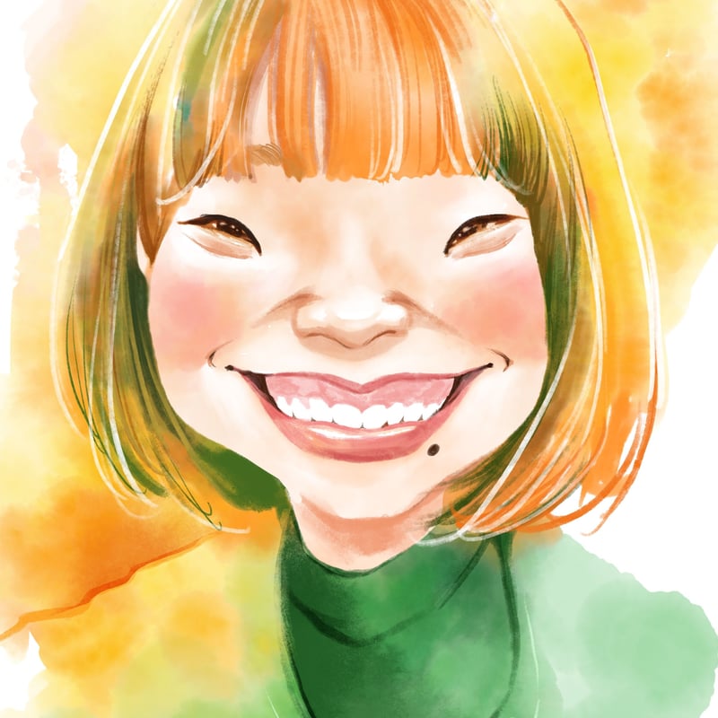水彩画風デジタル似顔絵 追加人数 | 似顔絵アーティスト ちひろshop