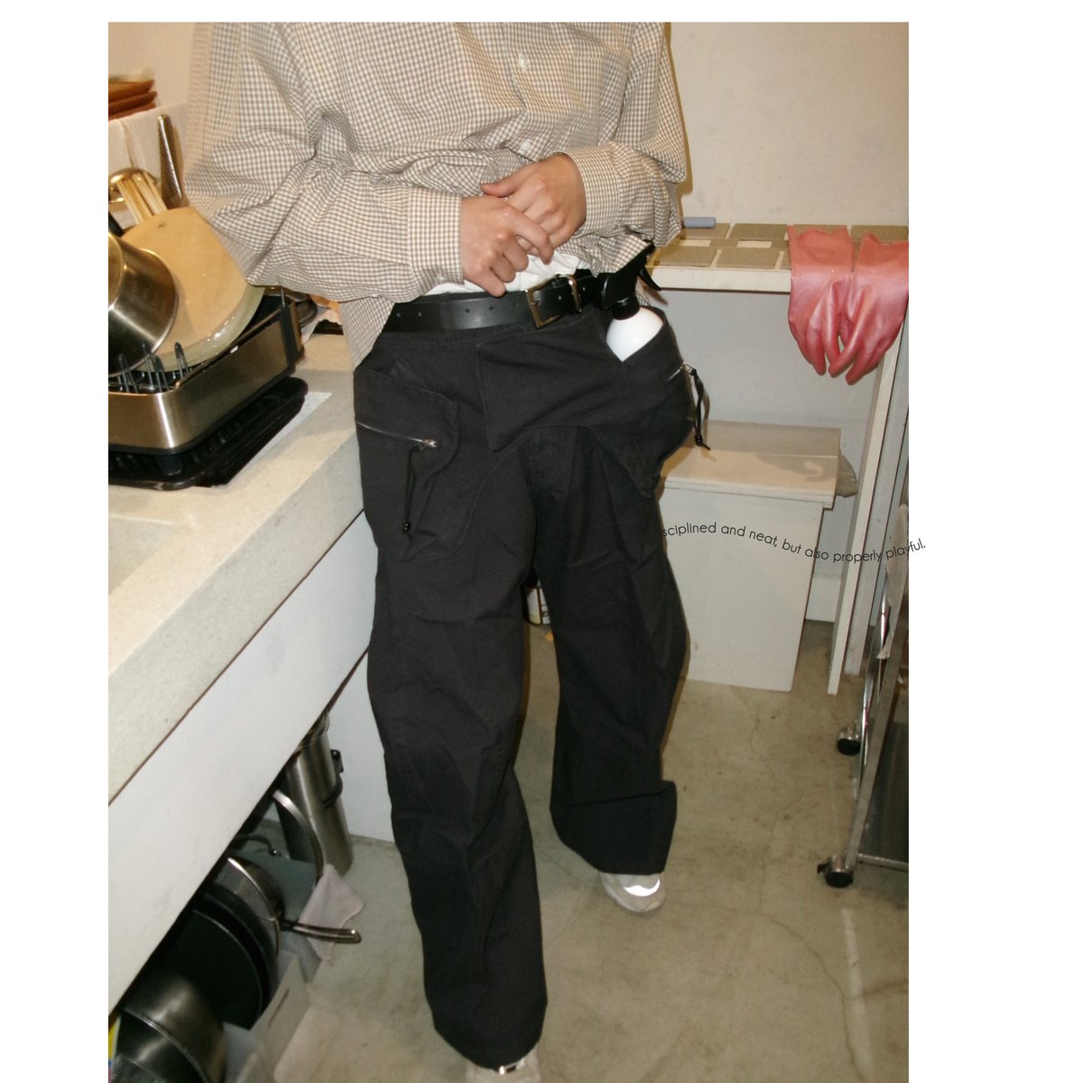 NVRFRGT / DETACHABLE UTILITY CURVED LEG PANTS *
