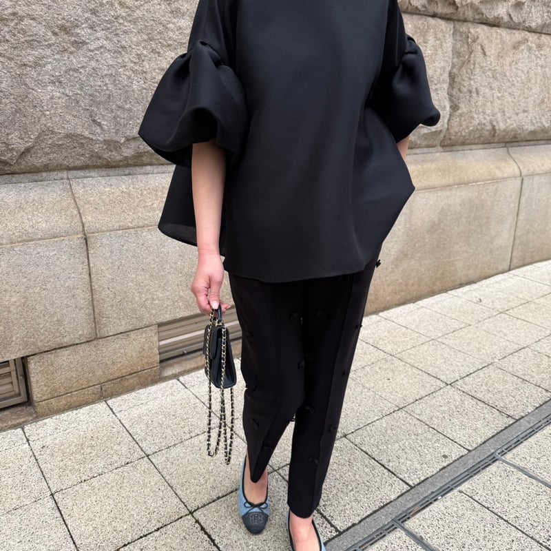 Whip Ballon Sleeve BL black | HEVE