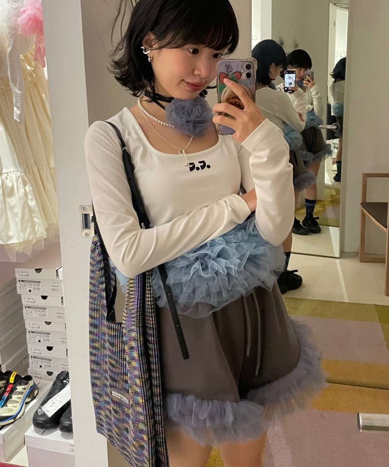 VIVANO × JURK / Tulle Shorts(gray) | JURK shop