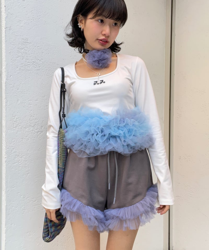 VIVANO × JURK / Tulle Shorts(gray) | JURK shop