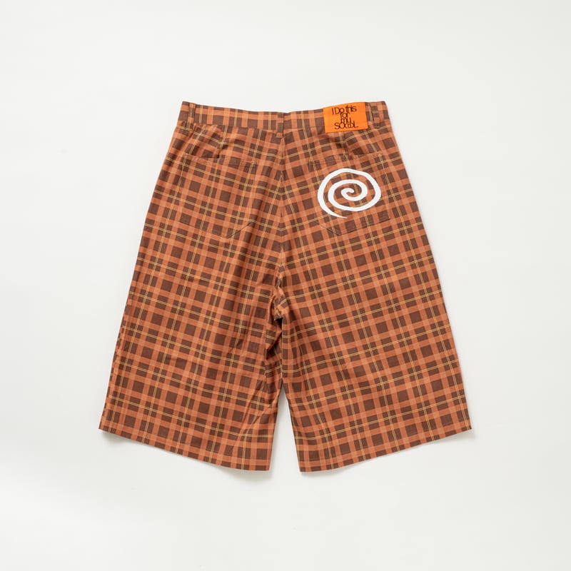 SOL soonerorlater / CHECKED BAGGY SHORTS / BROW