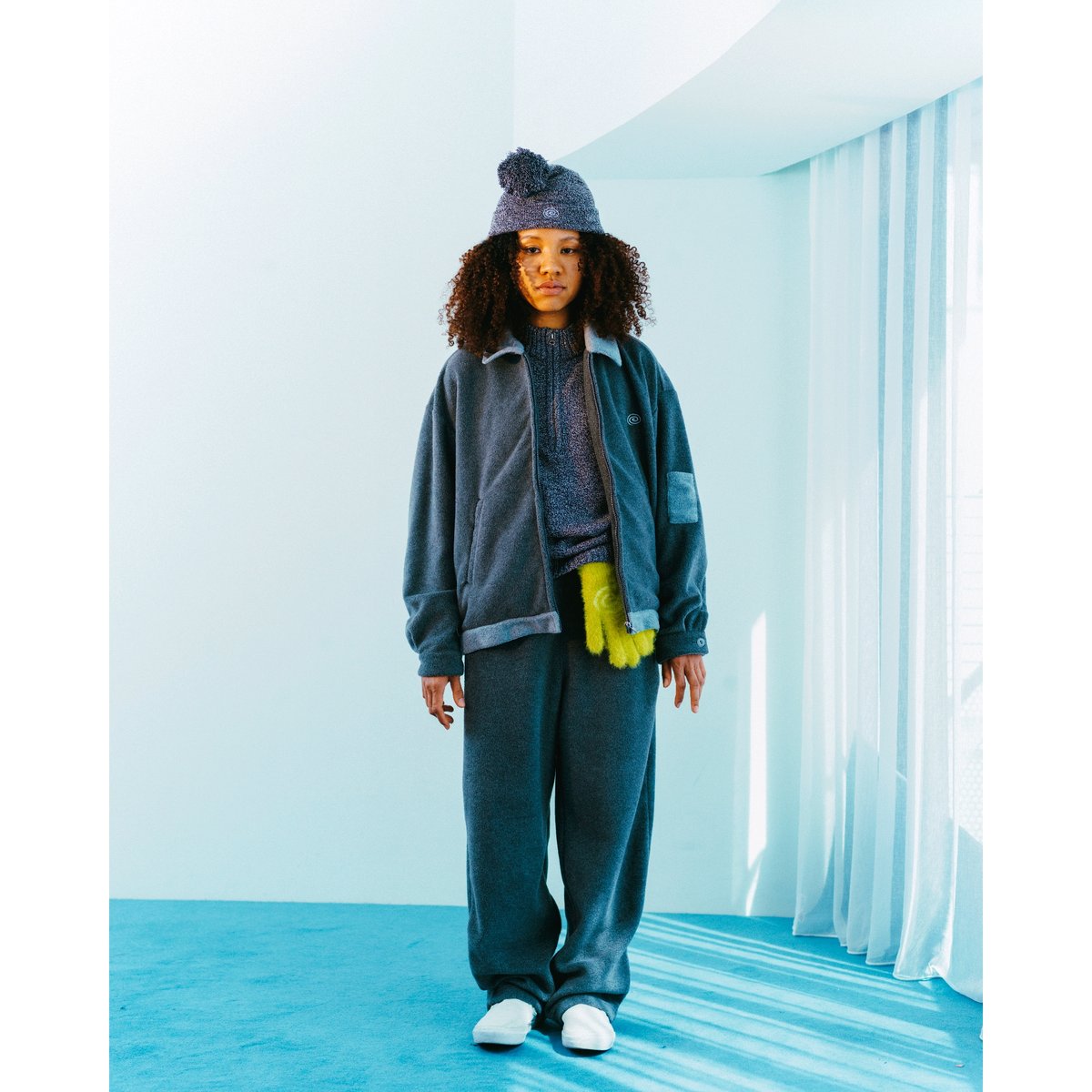 SOL soonerorlater / BOMBOM KNIT BEANIE / GRAY |